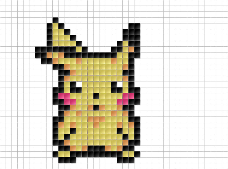 Minecraft Pixel Art Templates Pikachu