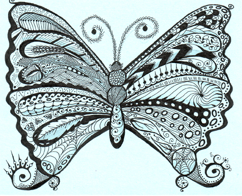 Zentangle Butterfly by Ladyegg on DeviantArt