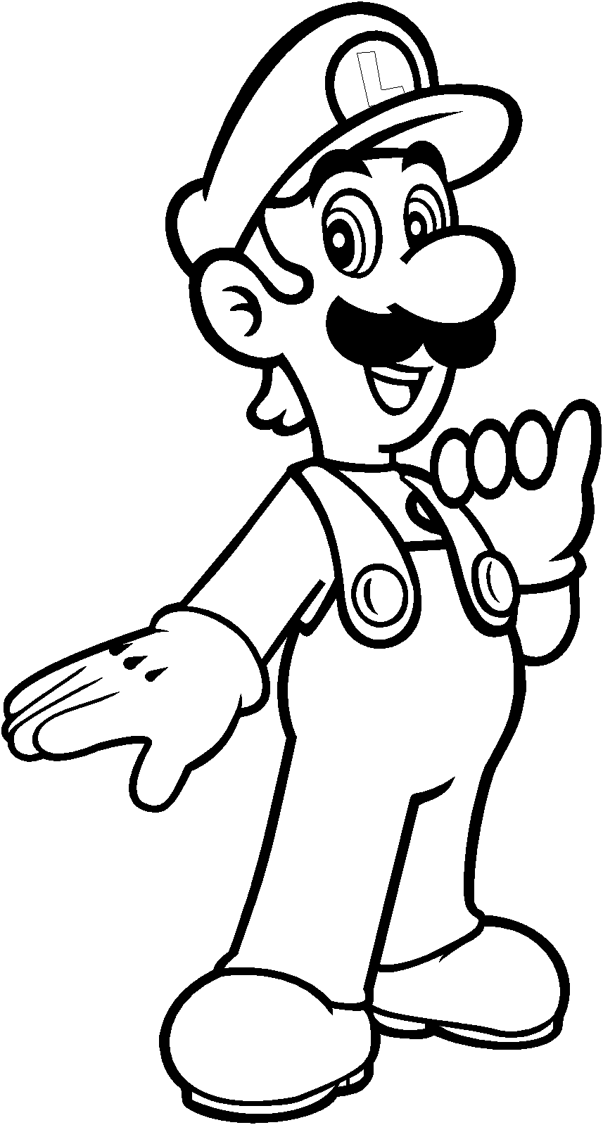 Luigi Coloring Pages 6